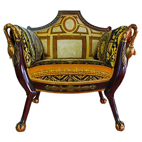 versace leather lounge chair vintage
